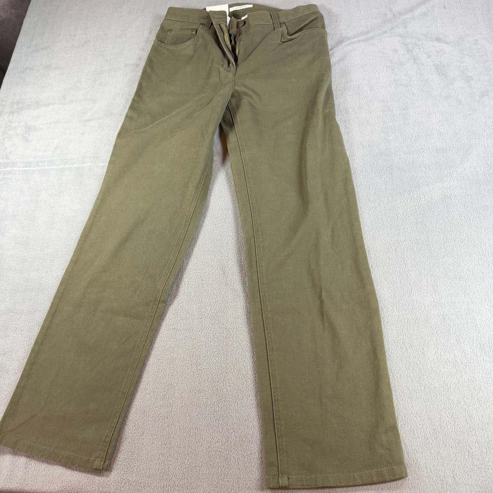 Jones Sport Everyday Stretch Jeans Olive Green Straight Leg Pants Womens 8 NWT